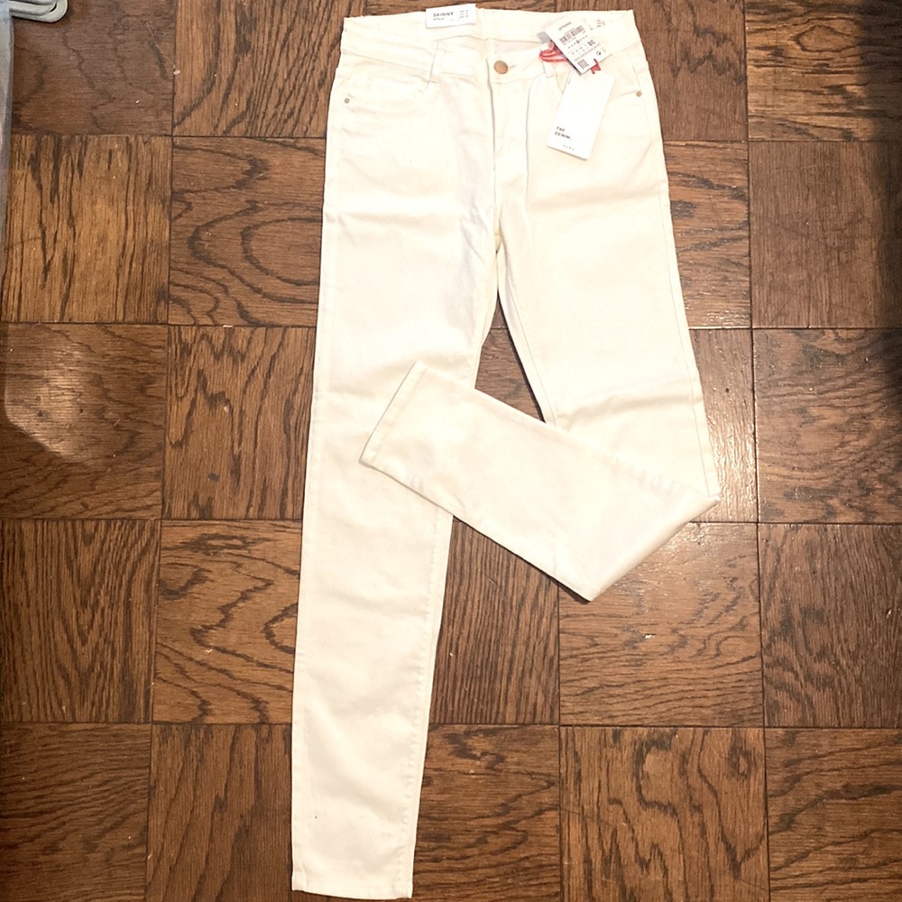 New Cream Zara Skinny Jeans